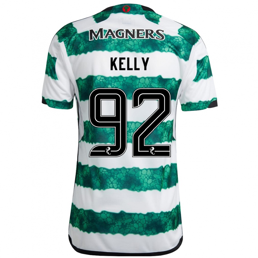 Men Football Daniel Kelly #92 Green Home Jersey 2023/24 T-Shirt