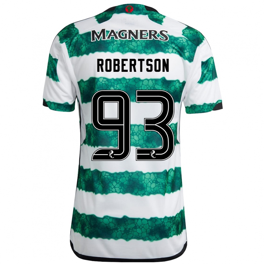 Men Football Mitchell Robertson #93 Green Home Jersey 2023/24 T-Shirt