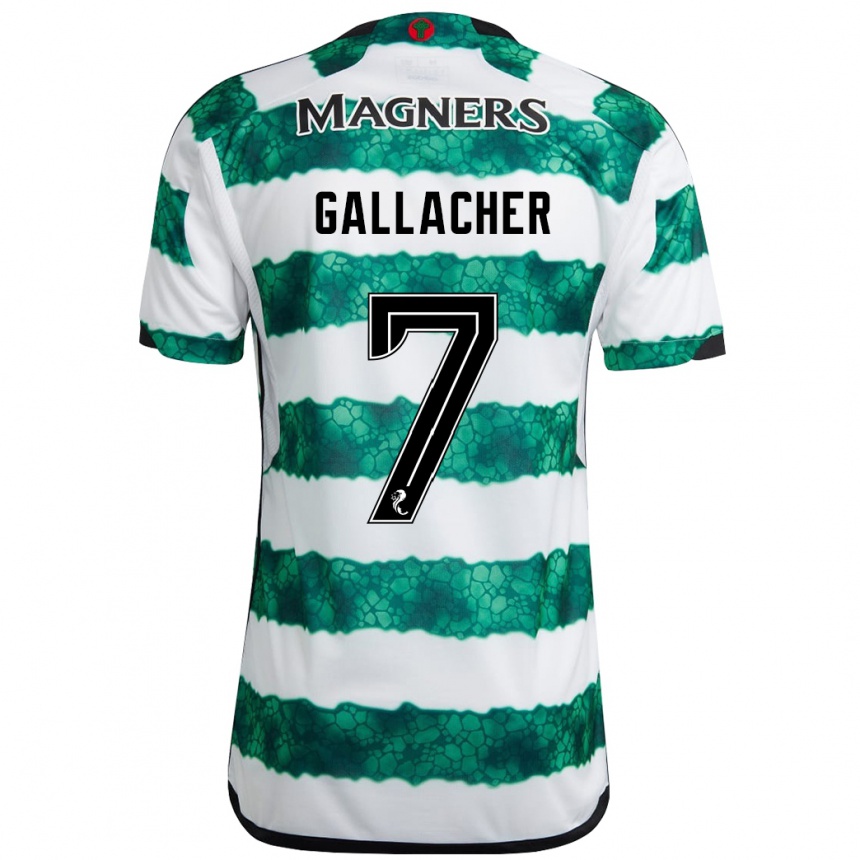 Men Football Amy Gallacher #7 Green Home Jersey 2023/24 T-Shirt