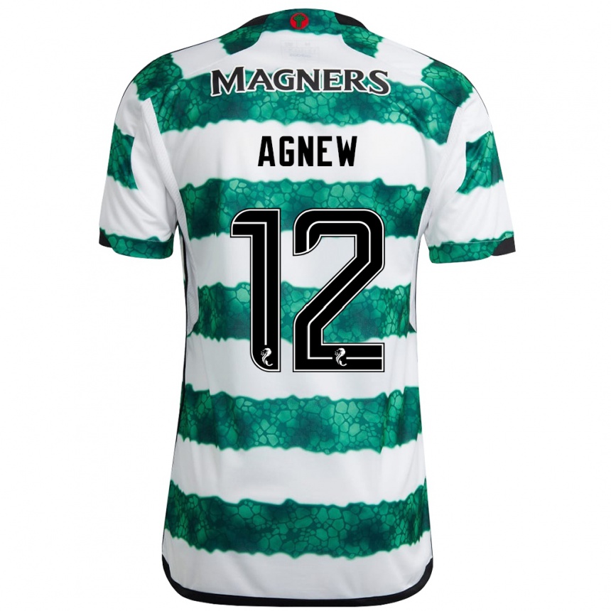 Men Football Murphy Agnew #12 Green Home Jersey 2023/24 T-Shirt