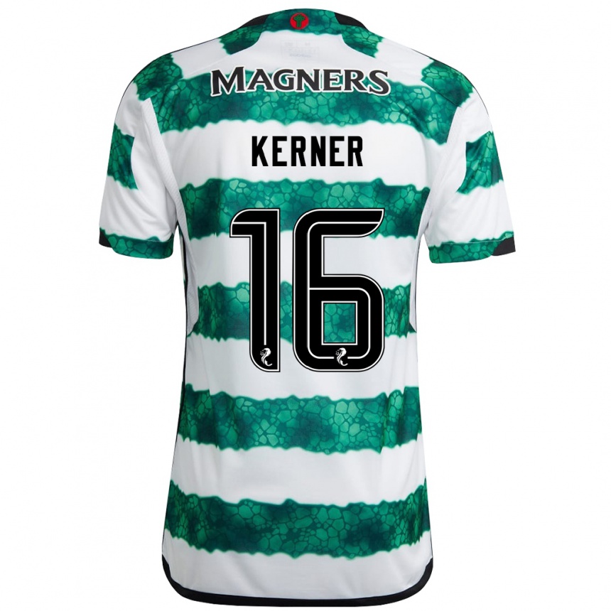 Men Football Hana Kerner #16 Green Home Jersey 2023/24 T-Shirt