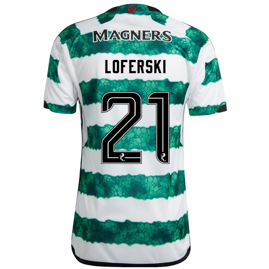 Men Football Kit Loferski #21 Green Home Jersey 2023/24 T-Shirt