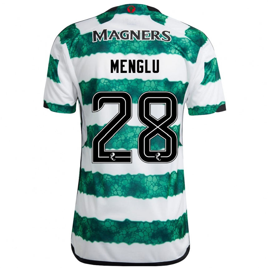 Men Football Shen Menglu #28 Green Home Jersey 2023/24 T-Shirt