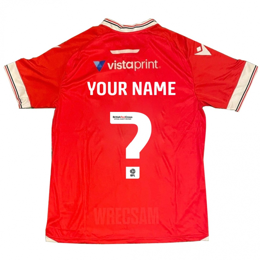 Men Football Your Name #0 Red Home Jersey 2023/24 T-Shirt