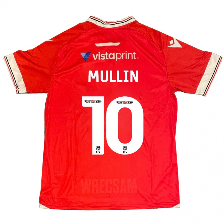 Men Football Paul Mullin #10 Red Home Jersey 2023/24 T-Shirt