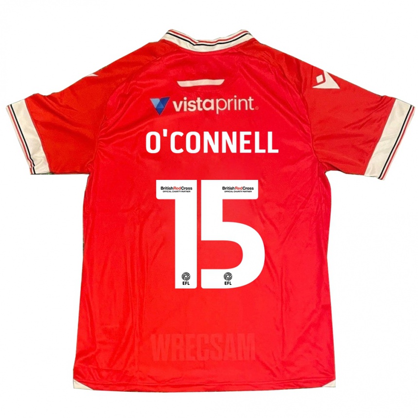 Men Football Eoghan O'connell #15 Red Home Jersey 2023/24 T-Shirt