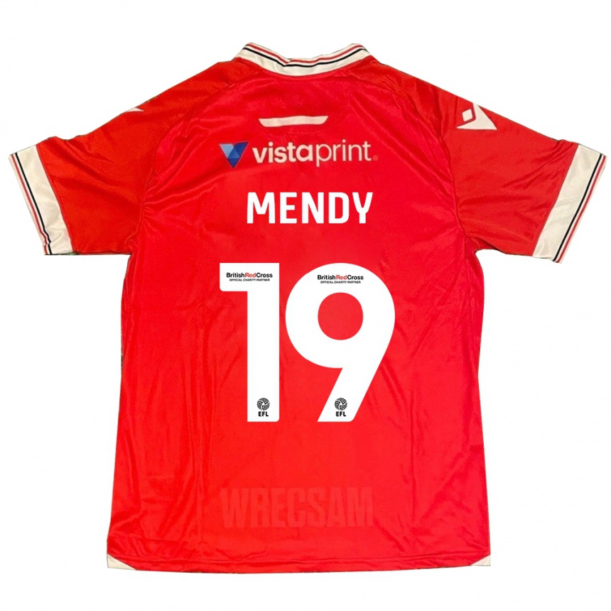 Men Football Jacob Mendy #19 Red Home Jersey 2023/24 T-Shirt