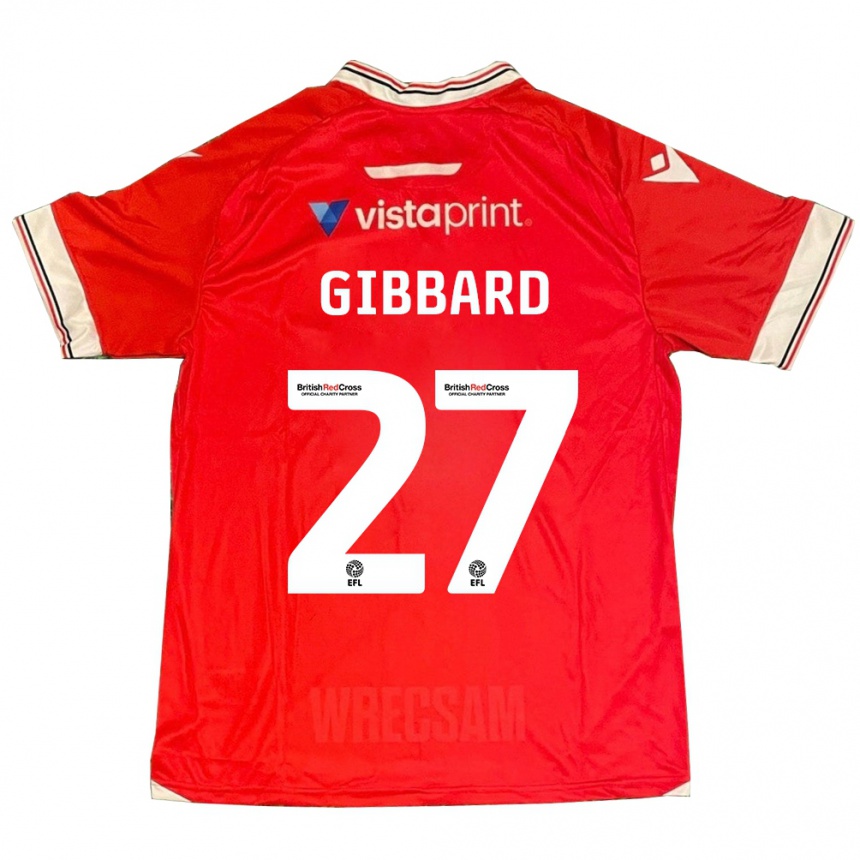 Men Football Mari Gibbard #27 Red Home Jersey 2023/24 T-Shirt