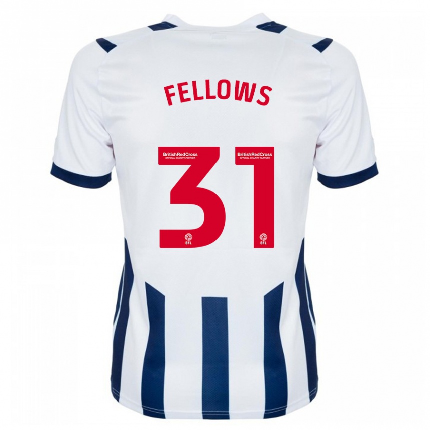 Men Football Tom Fellows #31 White Home Jersey 2023/24 T-Shirt