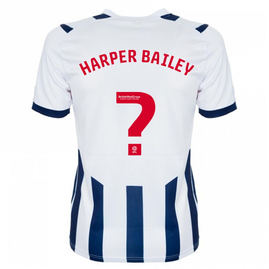 Men Football Aaron Harper-Bailey #0 White Home Jersey 2023/24 T-Shirt