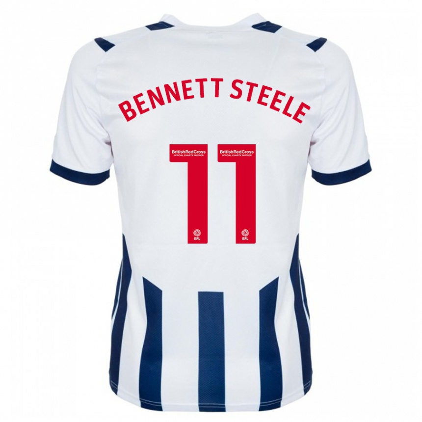 Men Football Lizzie Bennett-Steele #11 White Home Jersey 2023/24 T-Shirt