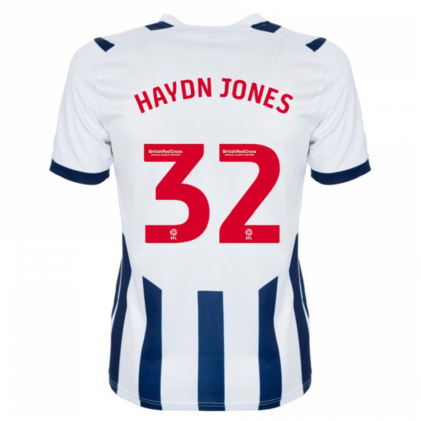 Men Football Mackenzie Haydn Jones #32 White Home Jersey 2023/24 T-Shirt