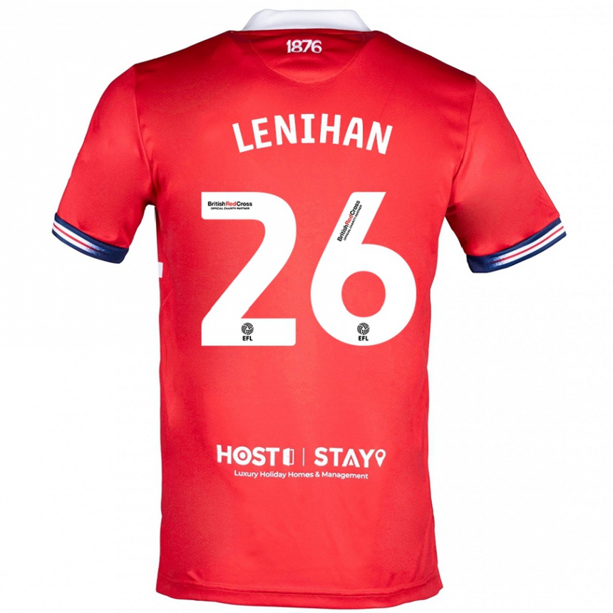 Men Football Darragh Lenihan #26 Red Home Jersey 2023/24 T-Shirt