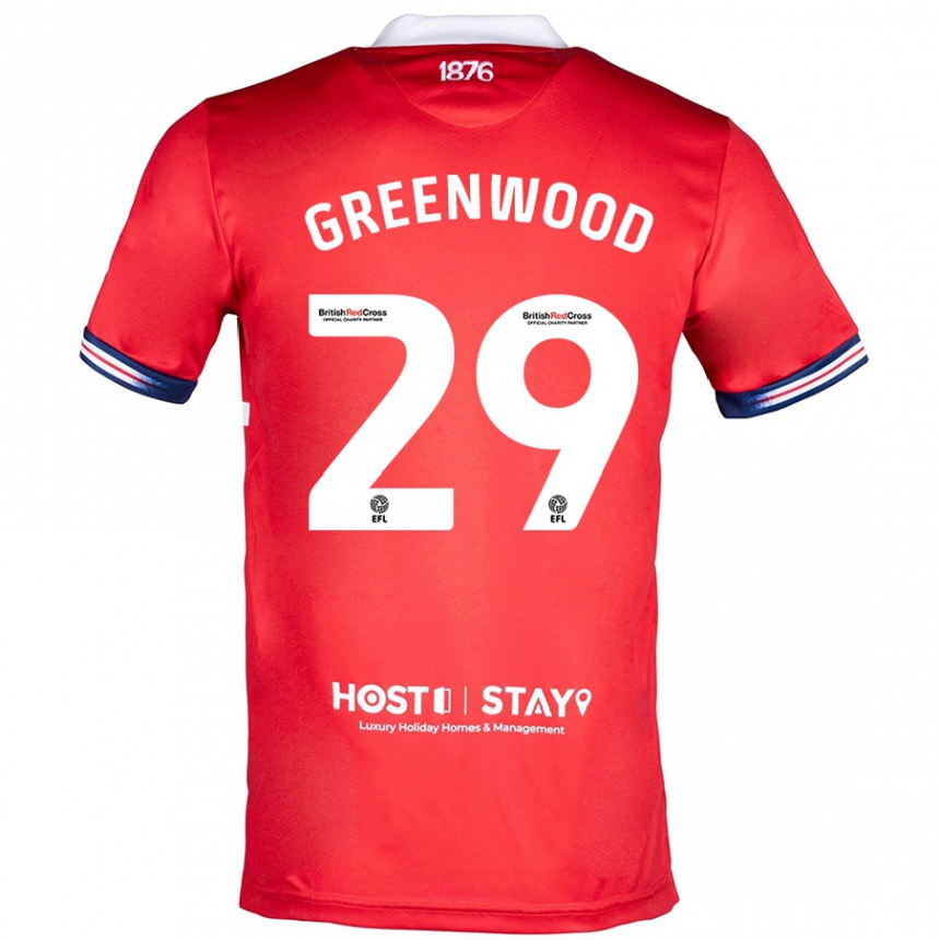 Men Football Sam Greenwood #29 Red Home Jersey 2023/24 T-Shirt
