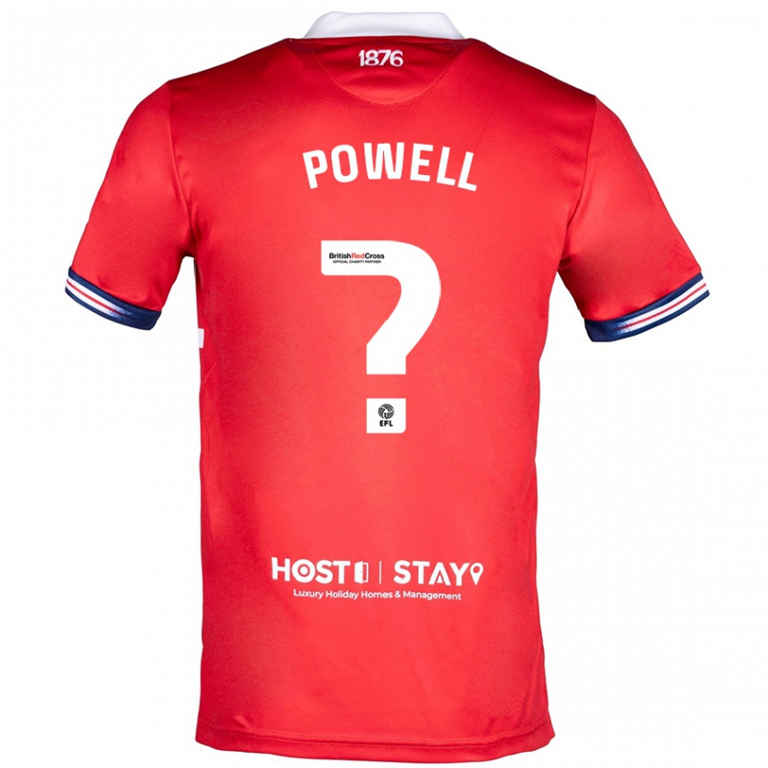 Men Football Rio Patterson-Powell #0 Red Home Jersey 2023/24 T-Shirt
