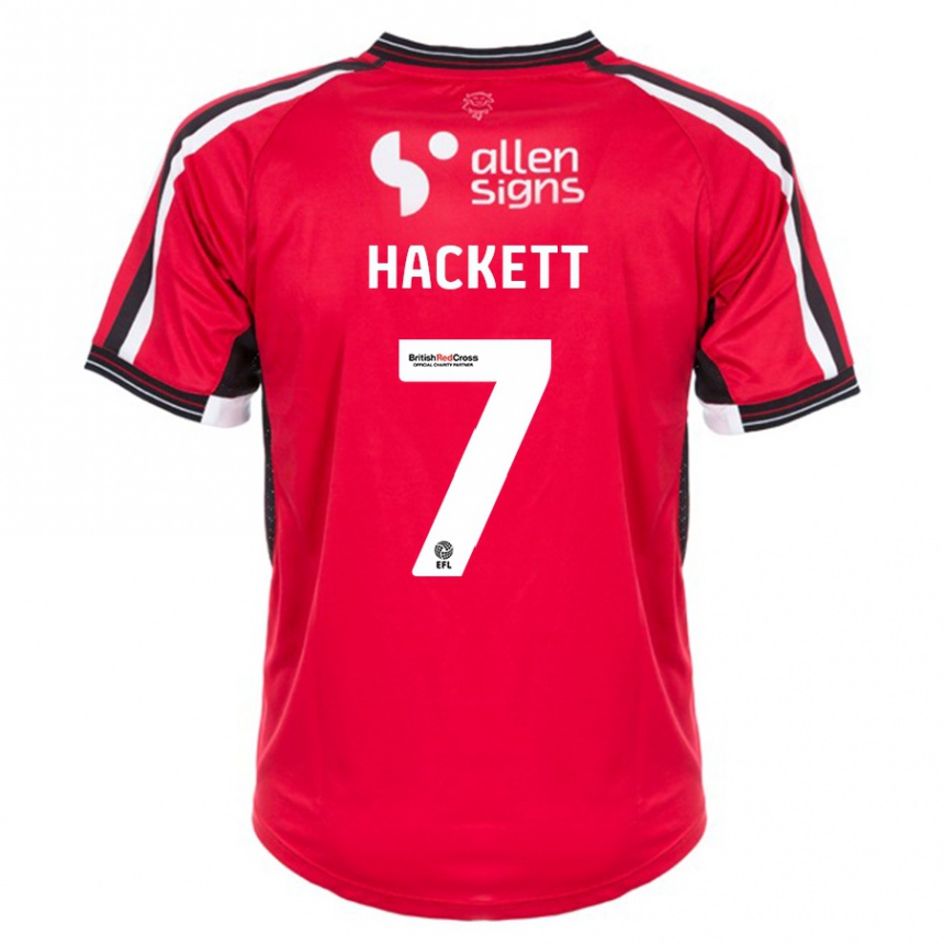 Men Football Reeco Hackett #7 Red Home Jersey 2023/24 T-Shirt