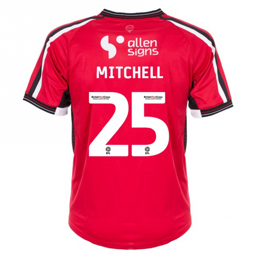 Men Football Alex Mitchell #25 Red Home Jersey 2023/24 T-Shirt