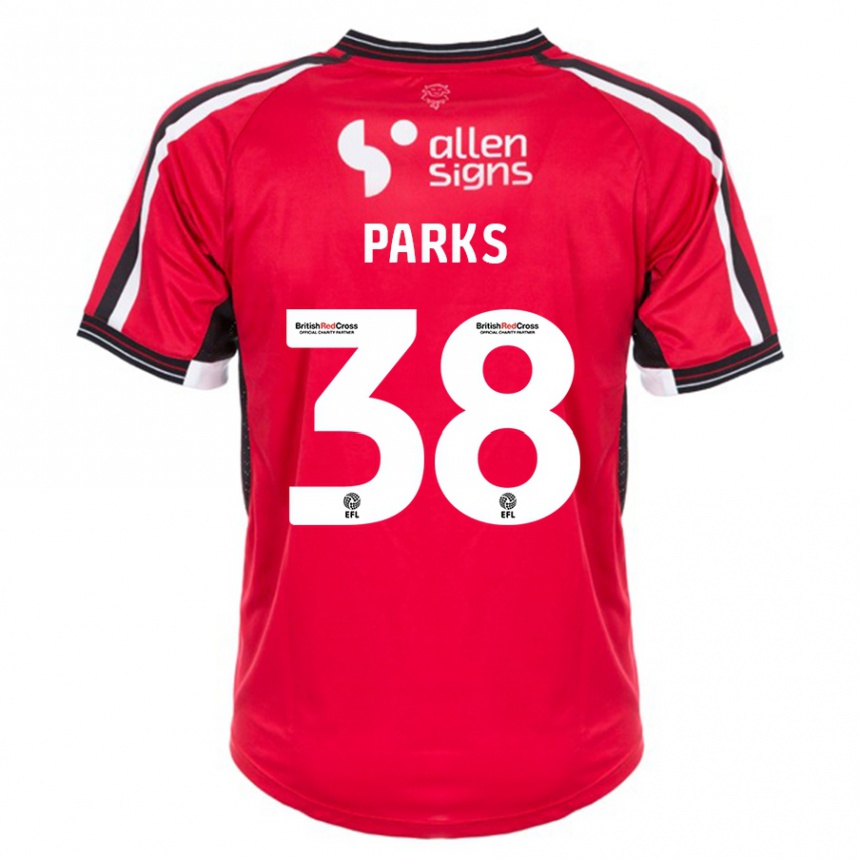 Men Football Charlie Parks #38 Red Home Jersey 2023/24 T-Shirt