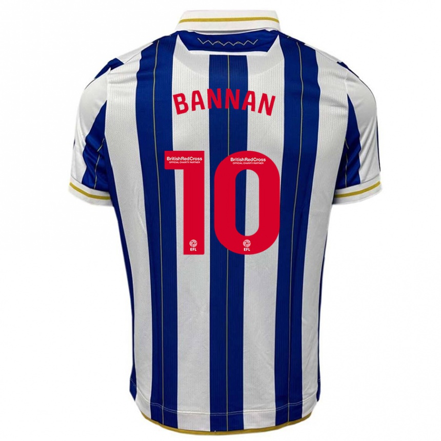 Men Football Barry Bannan #10 Blue White Home Jersey 2023/24 T-Shirt