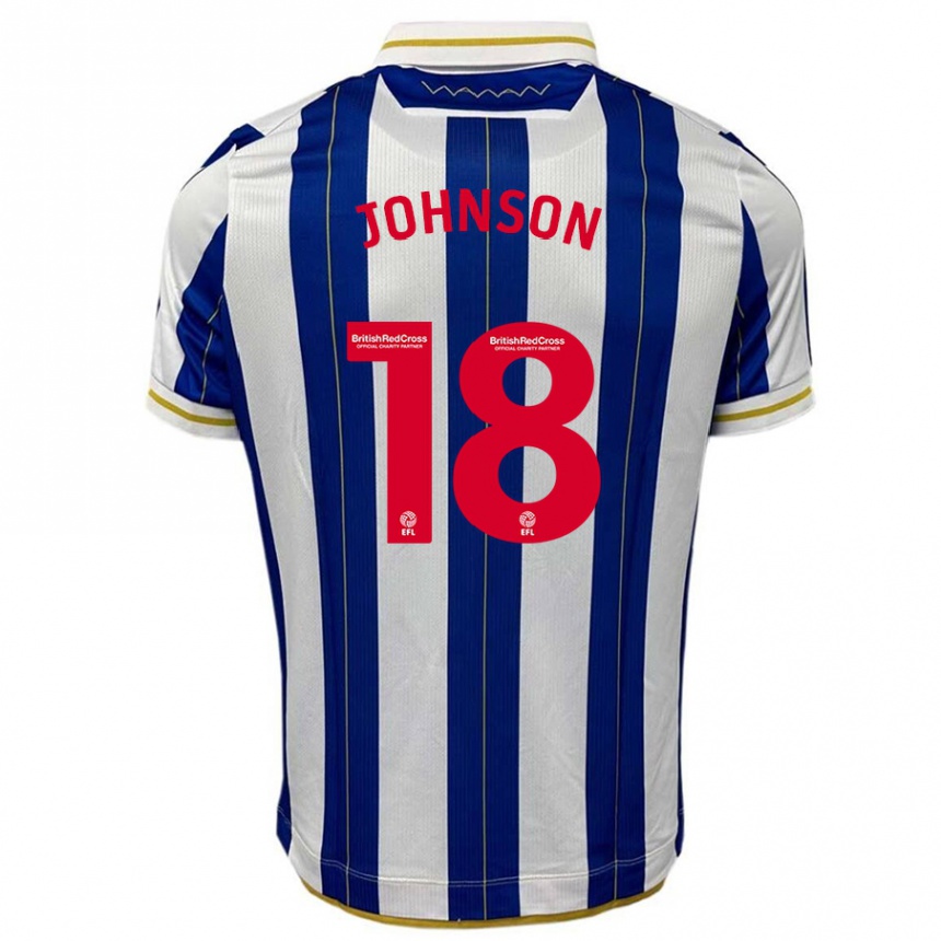 Men Football Marvin Johnson #18 Blue White Home Jersey 2023/24 T-Shirt