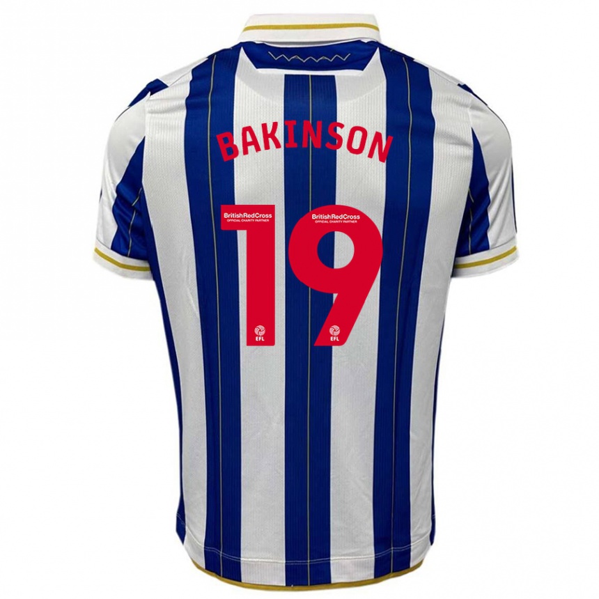 Men Football Tyreeq Bakinson #19 Blue White Home Jersey 2023/24 T-Shirt
