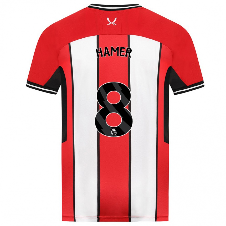 Men Football Gustavo Hamer #8 Red Home Jersey 2023/24 T-Shirt