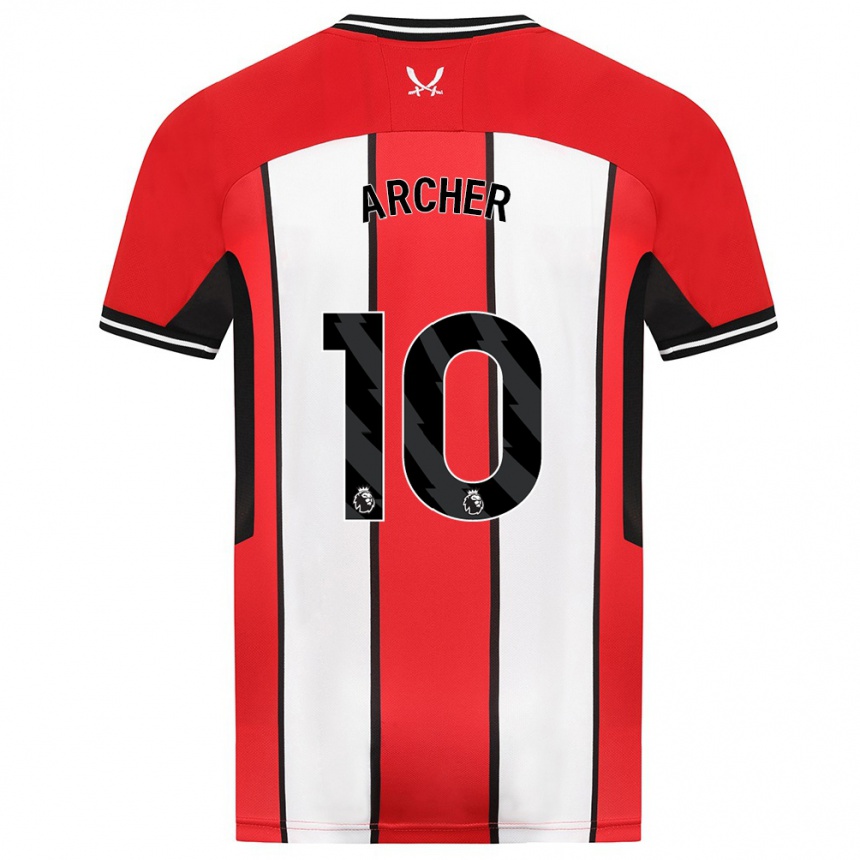 Men Football Cameron Archer #10 Red Home Jersey 2023/24 T-Shirt