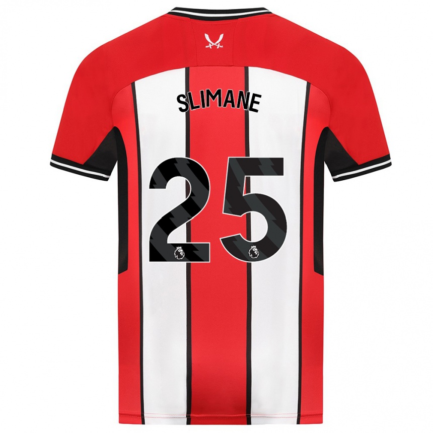 Men Football Anis Slimane #25 Red Home Jersey 2023/24 T-Shirt