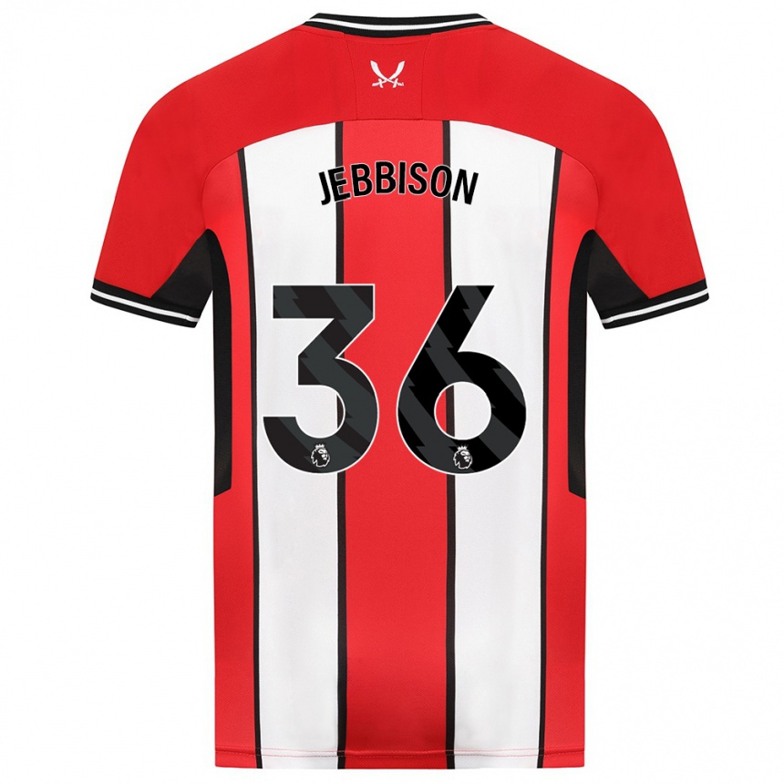 Men Football Daniel Jebbison #36 Red Home Jersey 2023/24 T-Shirt