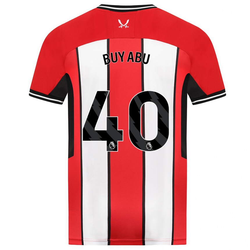 Men Football Jili Buyabu #40 Red Home Jersey 2023/24 T-Shirt