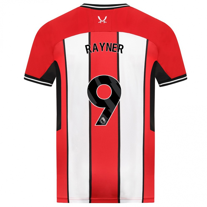 Men Football Rebecca Rayner #9 Red Home Jersey 2023/24 T-Shirt