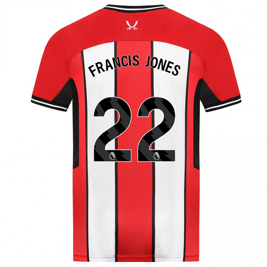 Men Football Maria Francis-Jones #22 Red Home Jersey 2023/24 T-Shirt