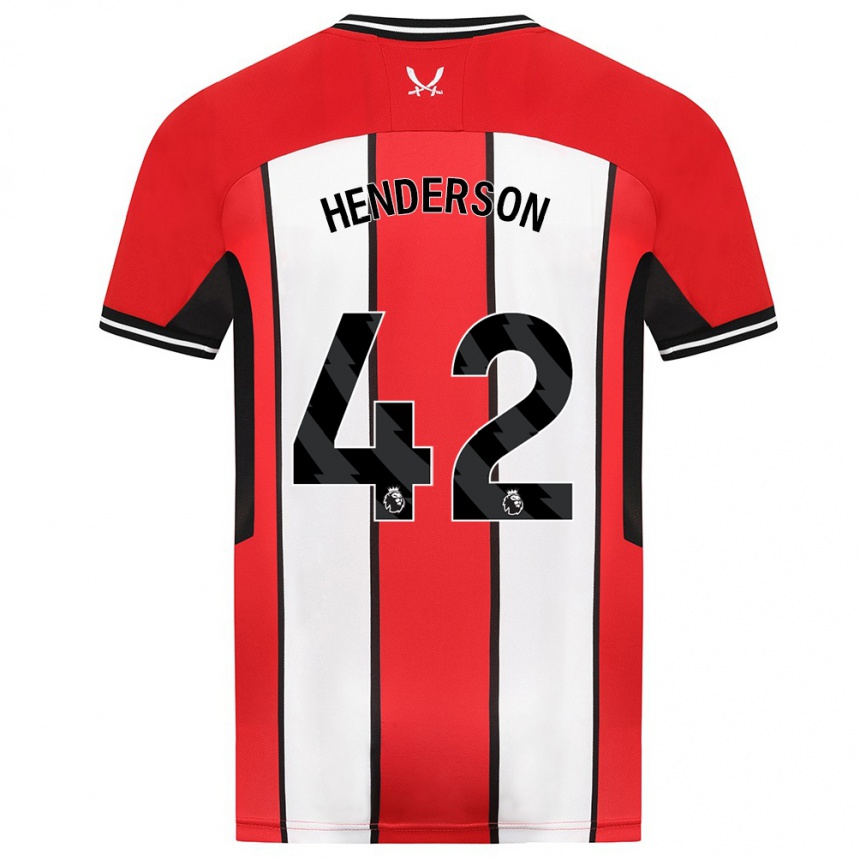 Men Football Peyton Henderson #42 Red Home Jersey 2023/24 T-Shirt