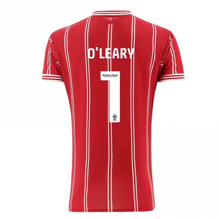 Men Football Max O'leary #1 Red Home Jersey 2023/24 T-Shirt