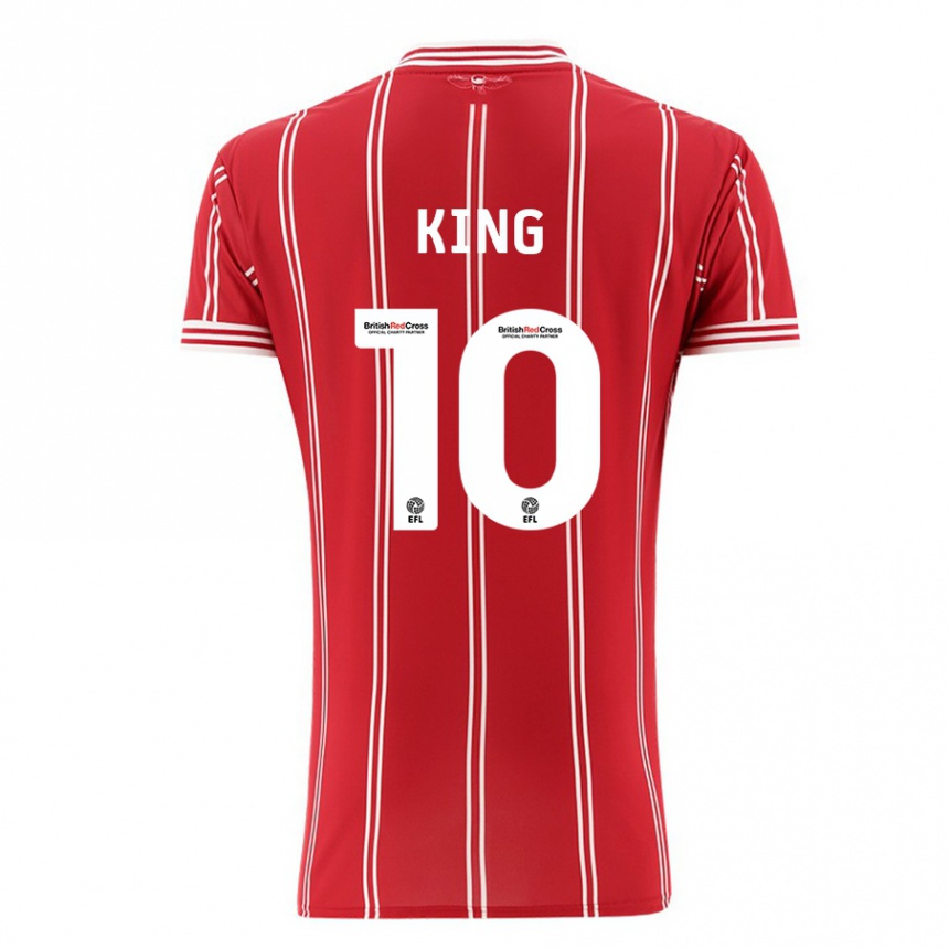 Men Football Andy King #10 Red Home Jersey 2023/24 T-Shirt