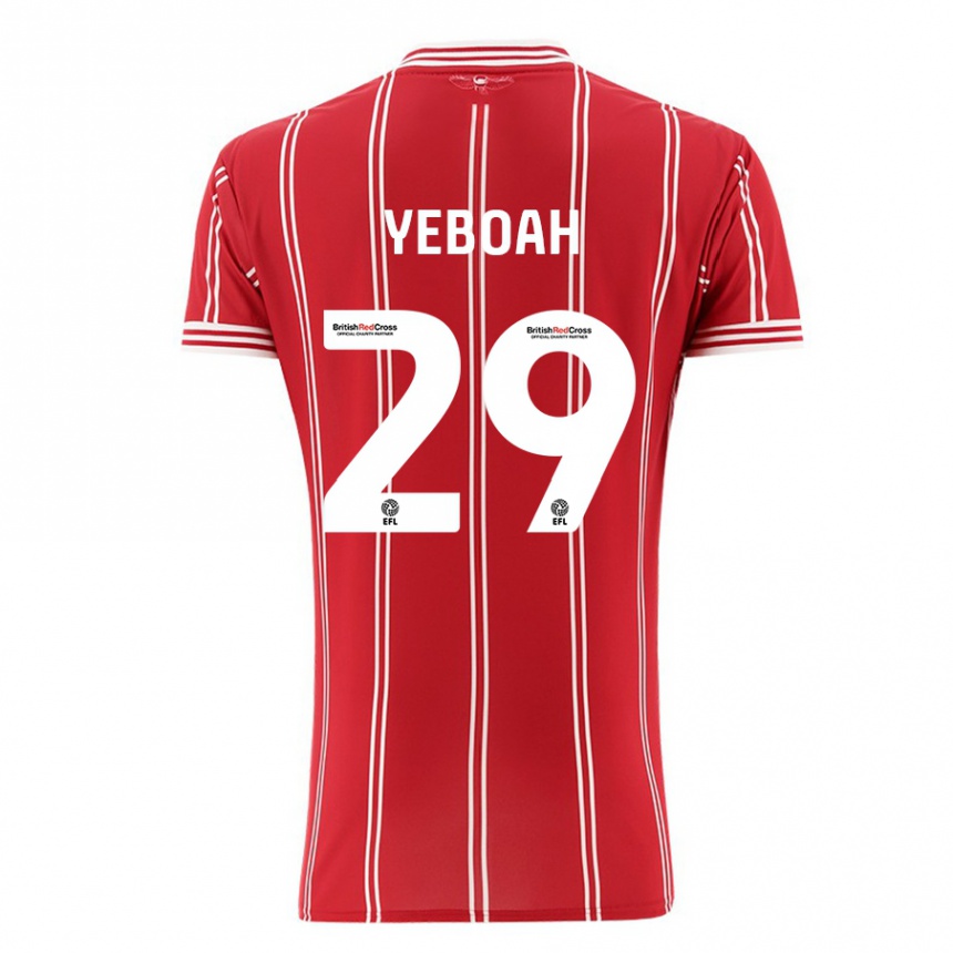 Men Football Ephraim Yeboah #29 Red Home Jersey 2023/24 T-Shirt