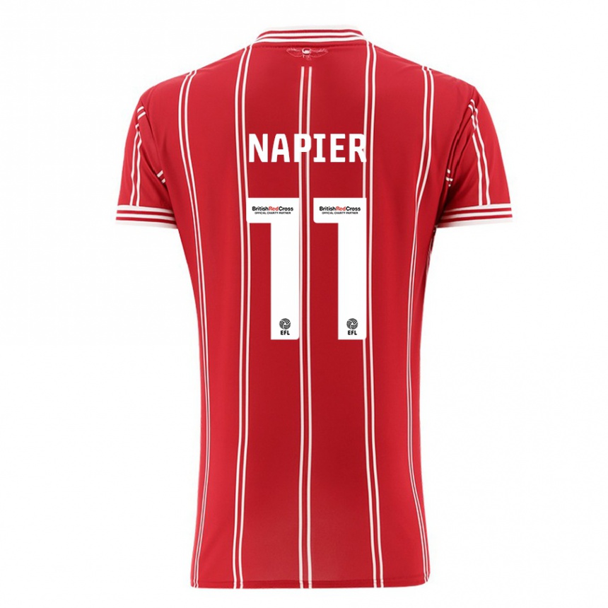 Men Football Jamie-Lee Napier #11 Red Home Jersey 2023/24 T-Shirt