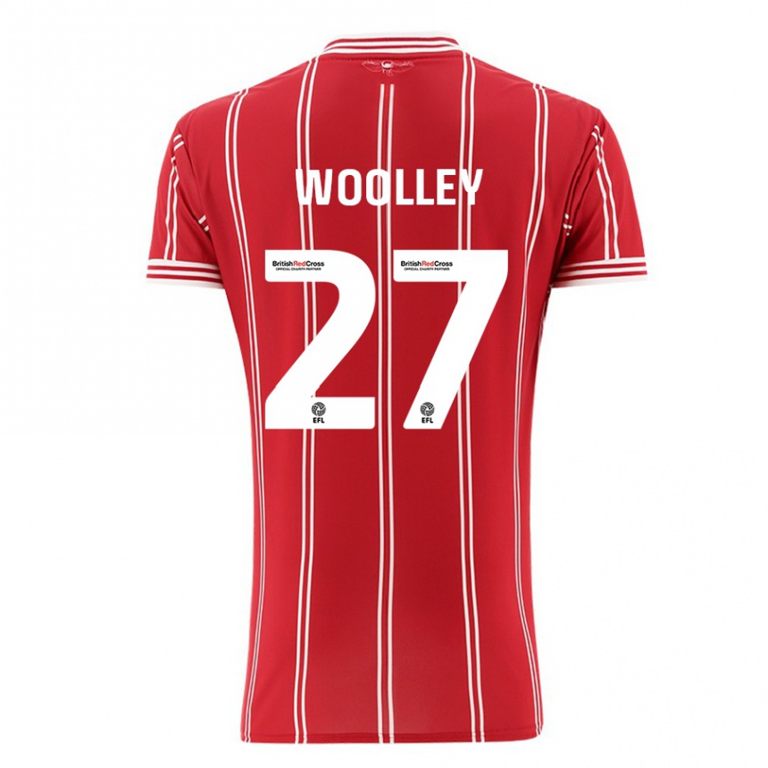 Men Football Jesse Woolley #27 Red Home Jersey 2023/24 T-Shirt