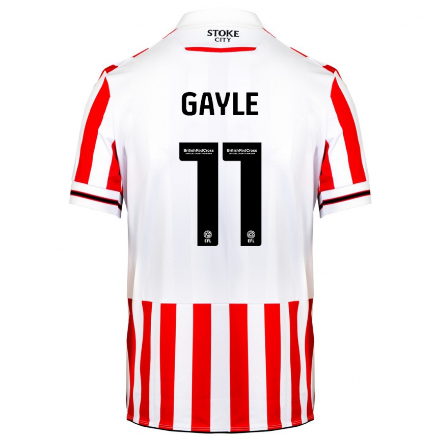 Men Football Dwight Gayle #11 Red White Home Jersey 2023/24 T-Shirt