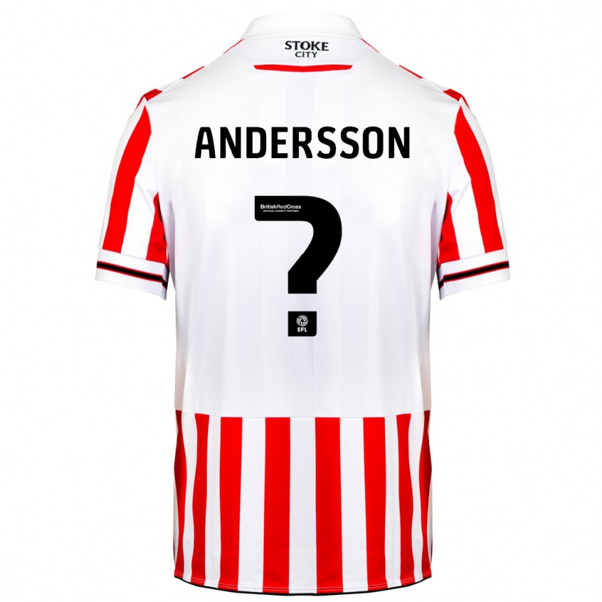 Men Football Edwin Andersson #0 Red White Home Jersey 2023/24 T-Shirt