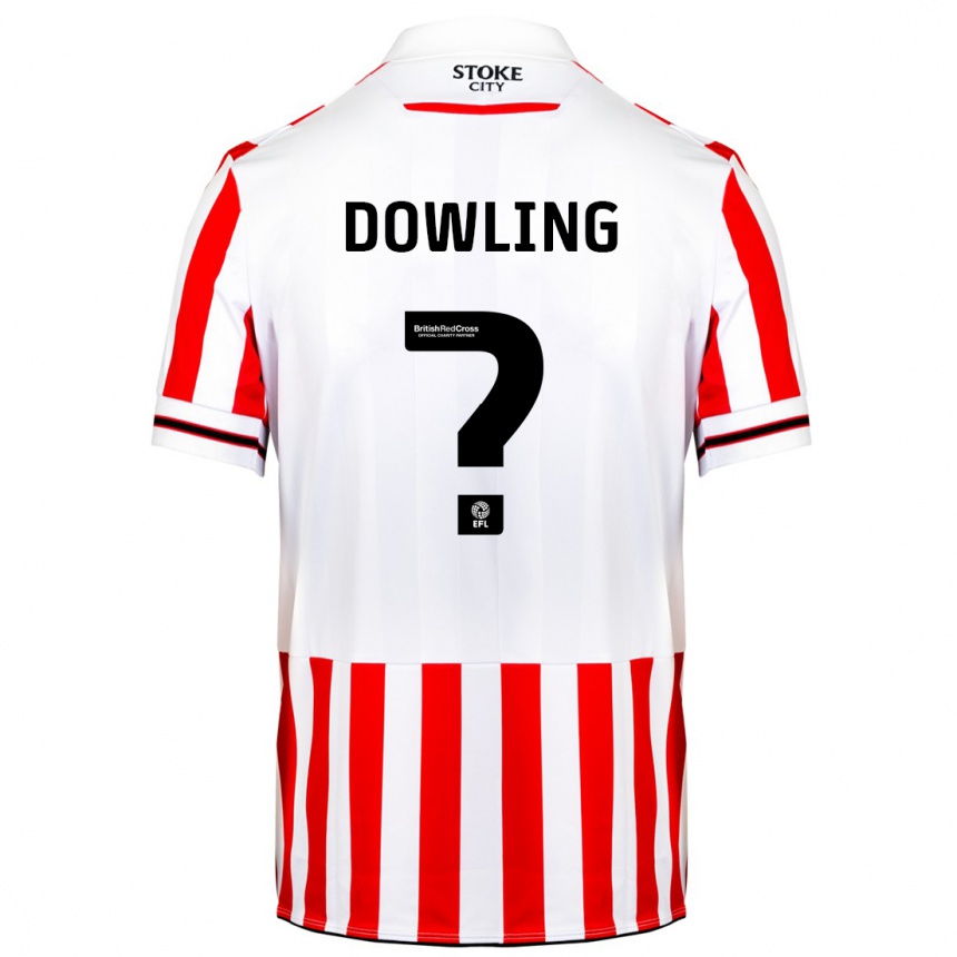 Men Football Will Dowling #0 Red White Home Jersey 2023/24 T-Shirt