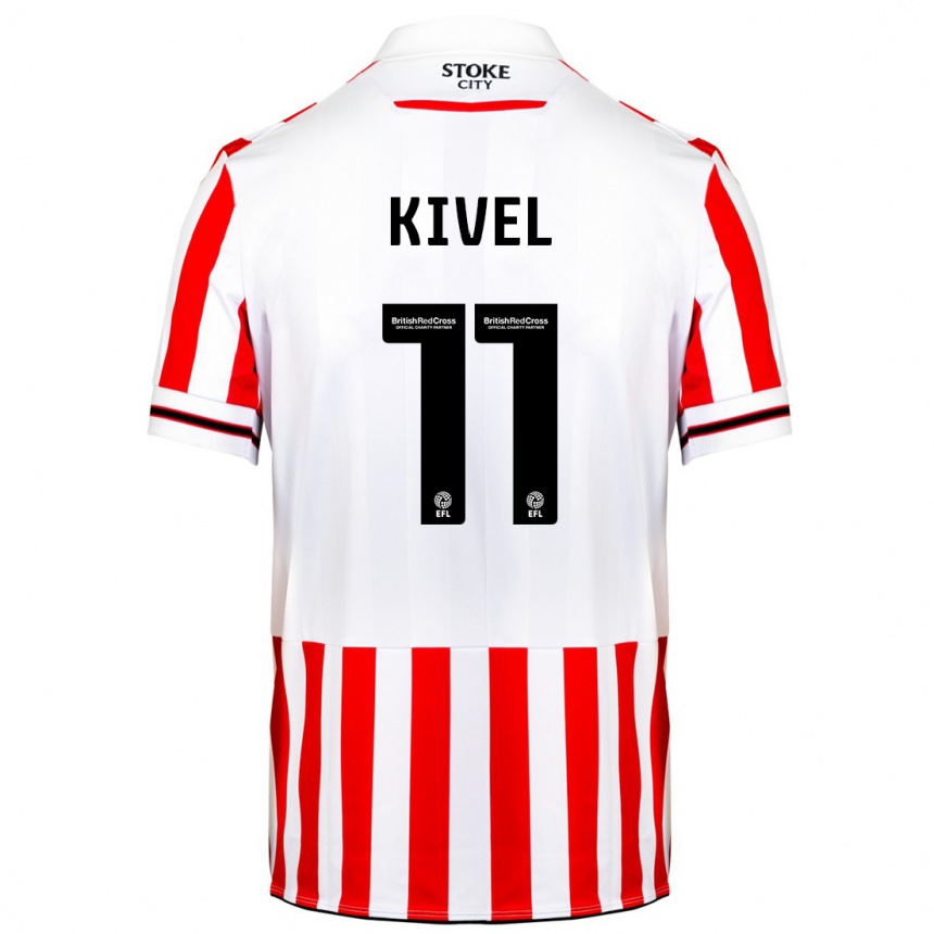 Men Football Roisin Kivel #11 Red White Home Jersey 2023/24 T-Shirt