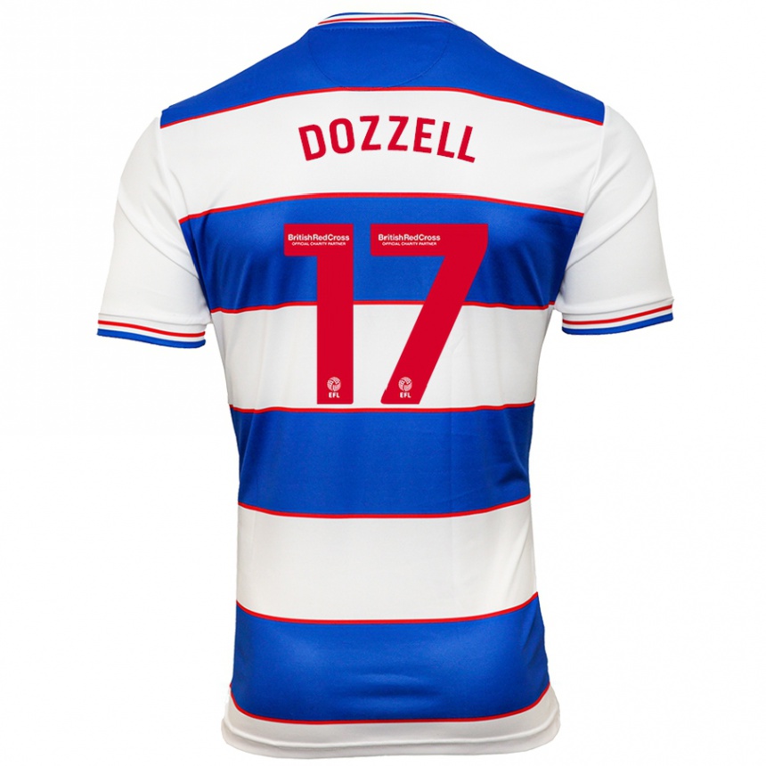 Men Football Andre Dozzell #17 White Blue Home Jersey 2023/24 T-Shirt