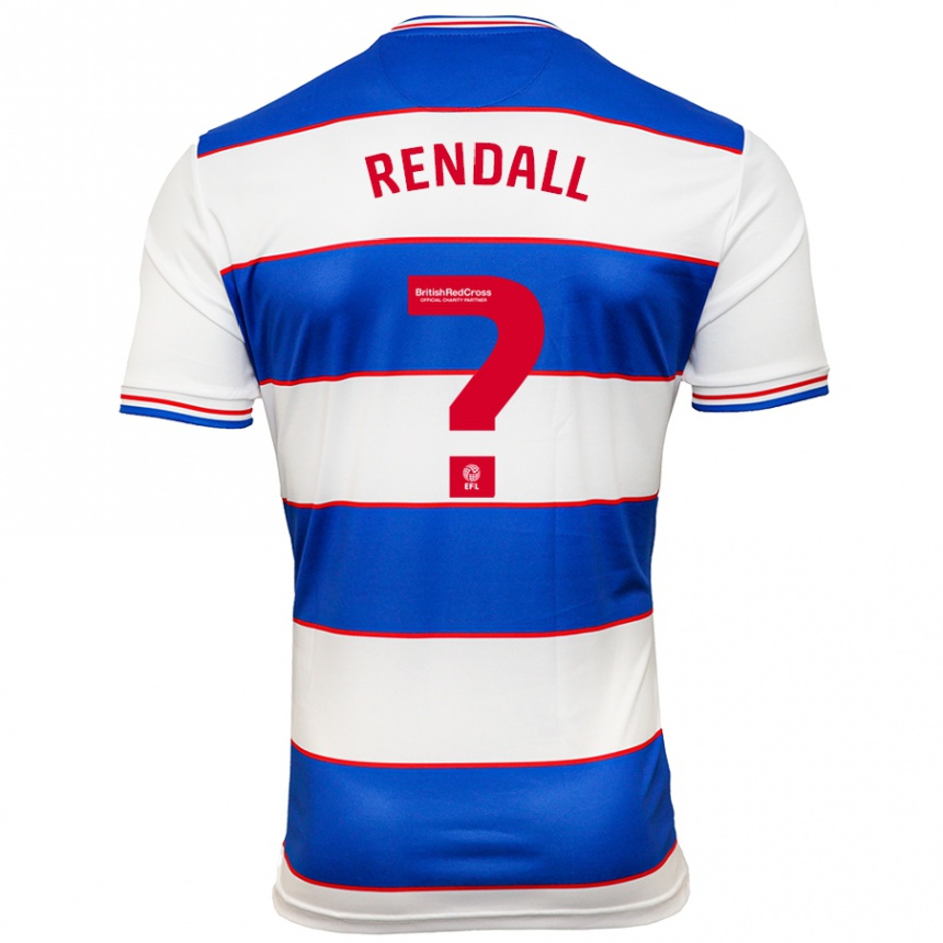 Men Football Trent Rendall #0 White Blue Home Jersey 2023/24 T-Shirt