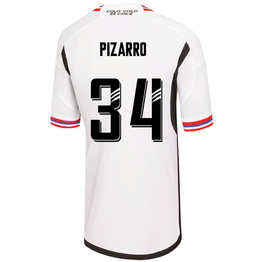 Men Football Vicente Pizarro #34 White Home Jersey 2023/24 T-Shirt