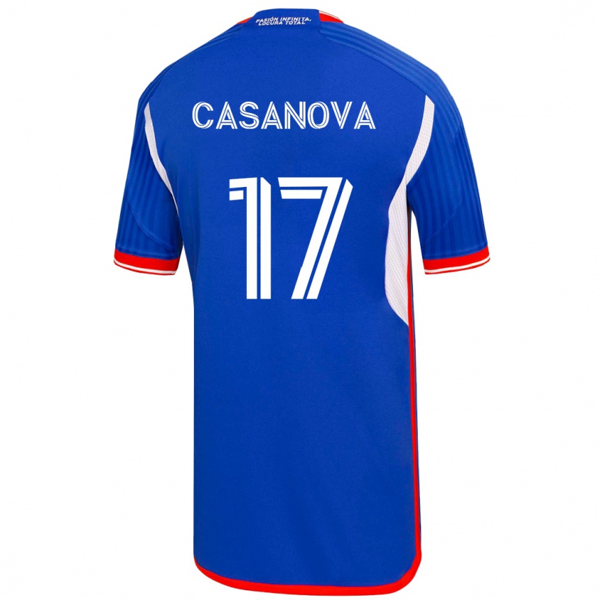 Men Football Luis Casanova #17 Blue Home Jersey 2023/24 T-Shirt