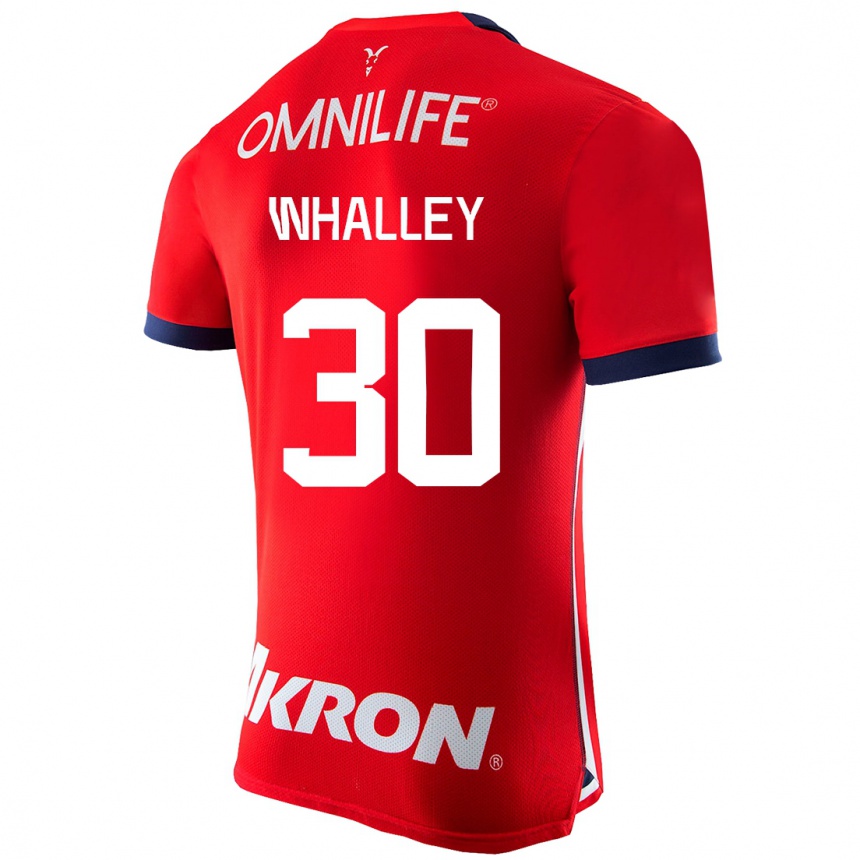 Men Football Óscar Whalley #30 Red Home Jersey 2023/24 T-Shirt