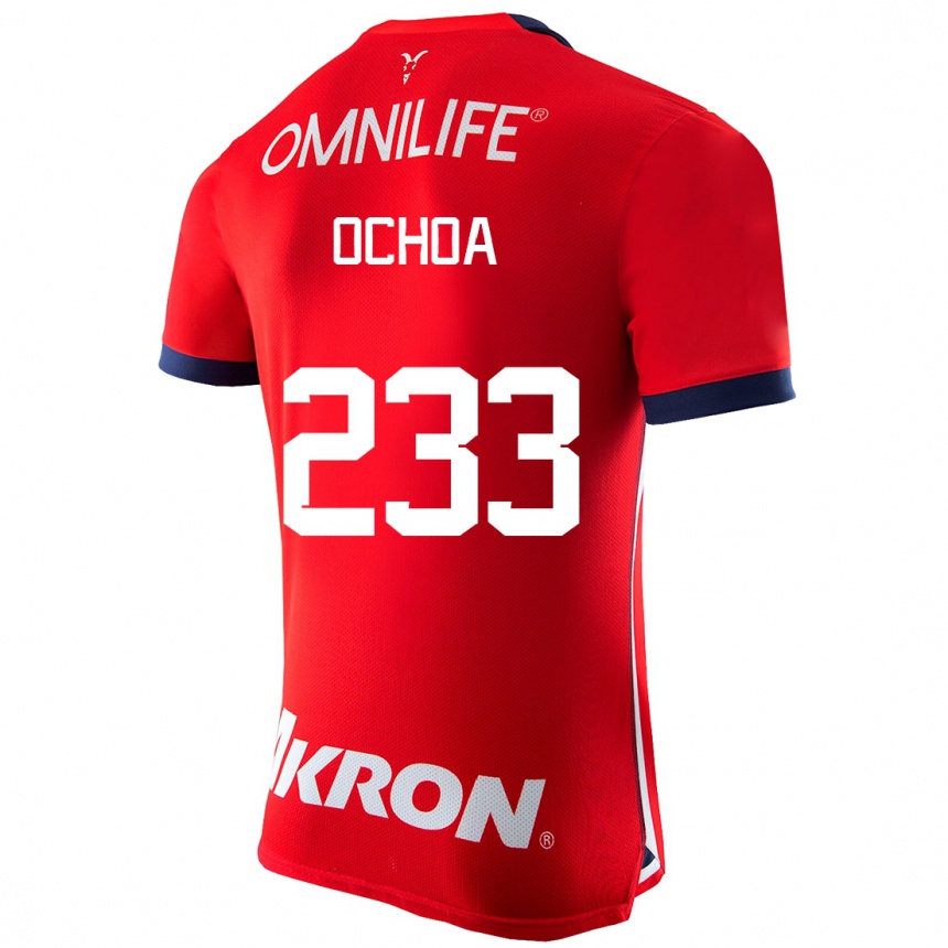 Men Football Diego Ochoa #233 Red Home Jersey 2023/24 T-Shirt