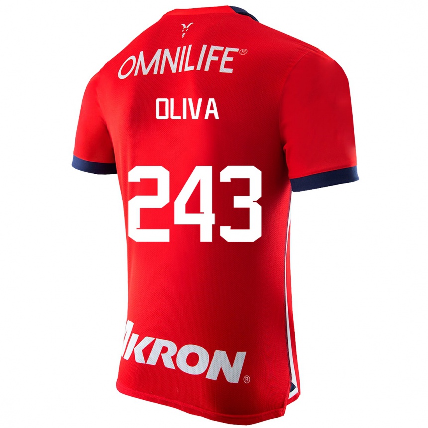 Men Football Diego Oliva #243 Red Home Jersey 2023/24 T-Shirt