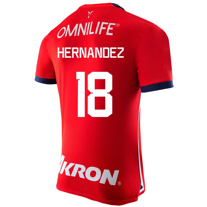 Men Football Montserrat Hernandez #18 Red Home Jersey 2023/24 T-Shirt
